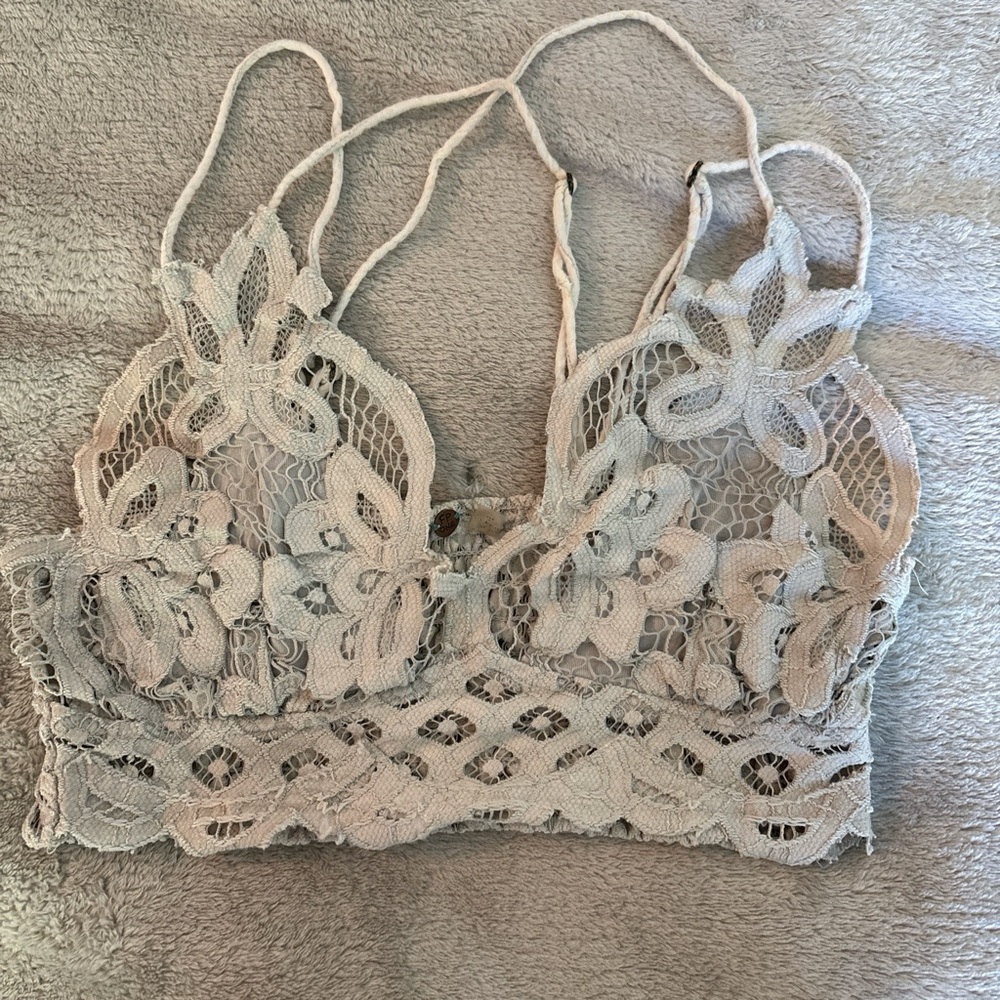 Free People Cream Lace Bralette